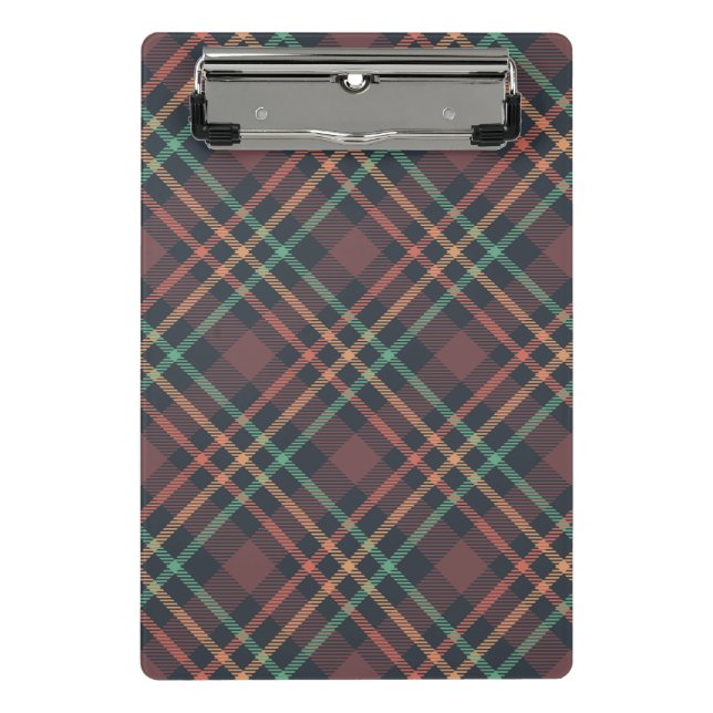 Classic Plaid Pattern Mini Clipboard (Front)