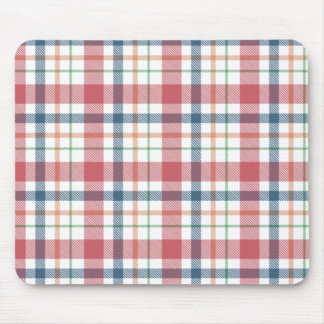 Classic Plaid Pattern Mouse Pad (Front)