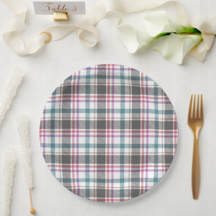 Classic Plaid Pattern Paper Plate