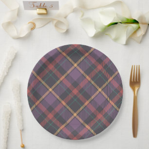 Classic Plaid Pattern Paper Plate