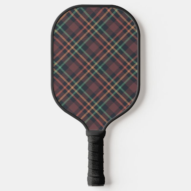 Classic Plaid Pattern Pickleball Paddle (Front)