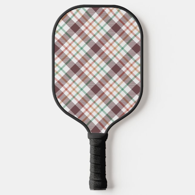 Classic Plaid Pattern Pickleball Paddle (Front)