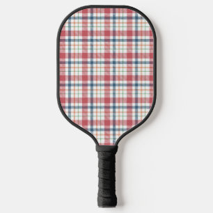 Classic Plaid Pattern Pickleball Paddle