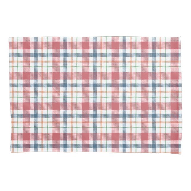 Classic Plaid Pattern Pillowcase (Front-Left)