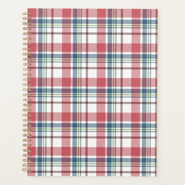 Classic Plaid Pattern Planner (Front)