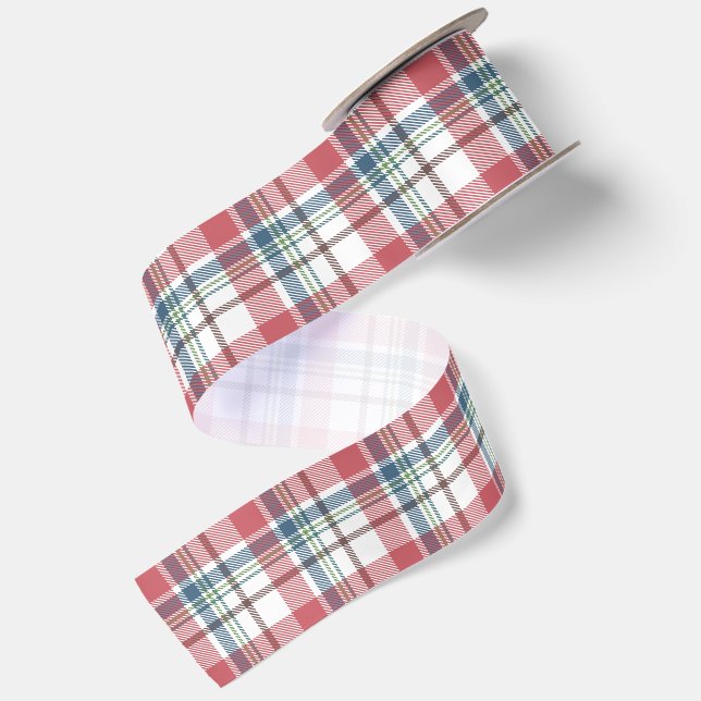 Classic Plaid Pattern Satin Ribbon (Front+Back)