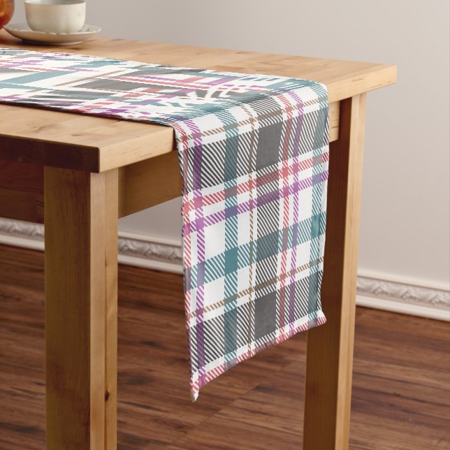 Classic Plaid Pattern Short Table Runner (In Situ)