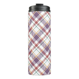 Classic Plaid Pattern Thermal Tumbler