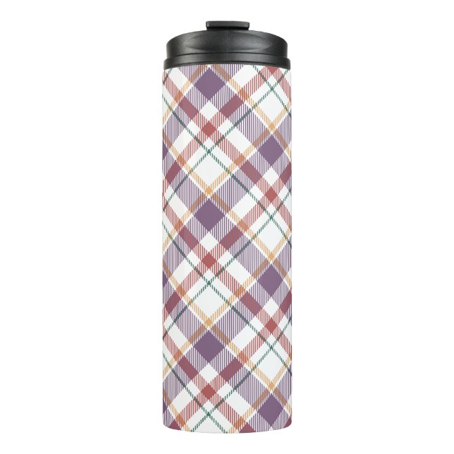 Classic Plaid Pattern Thermal Tumbler (Front)
