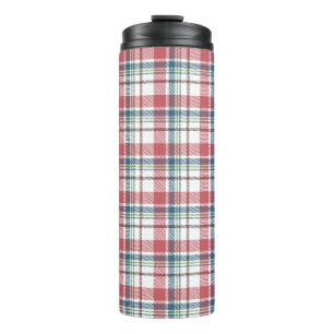 Classic Plaid Pattern Thermal Tumbler