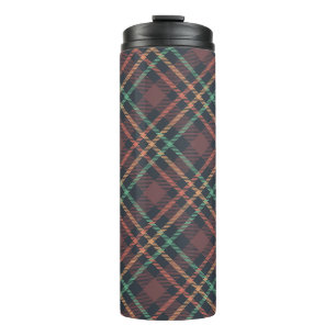 Classic Plaid Pattern Thermal Tumbler