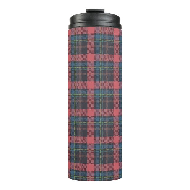 Classic Plaid Pattern Thermal Tumbler (Front)
