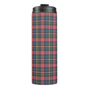 Classic Plaid Pattern Thermal Tumbler