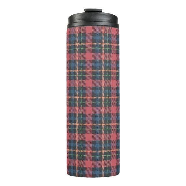 Classic Plaid Pattern Thermal Tumbler (Front)