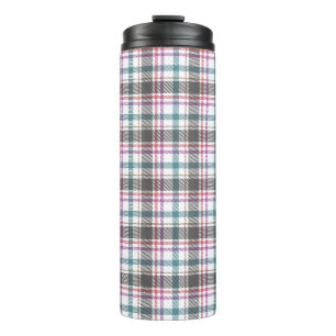 Classic Plaid Pattern Thermal Tumbler