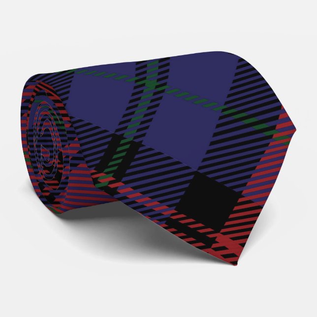 Classic Plaid Rustic Elegant Tartan Tie (Rolled)