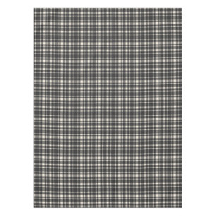Classic Plaid Tartan Pattern-Black & Off-White Tablecloth