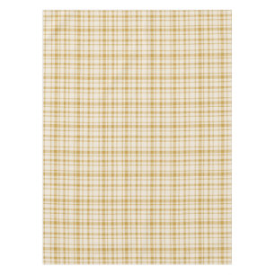 Classic Plaid Tartan Pattern-Yellow & Cream Tablecloth