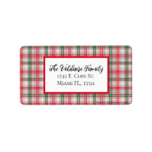 Classic Plaid Winter Rustic Family Personalised