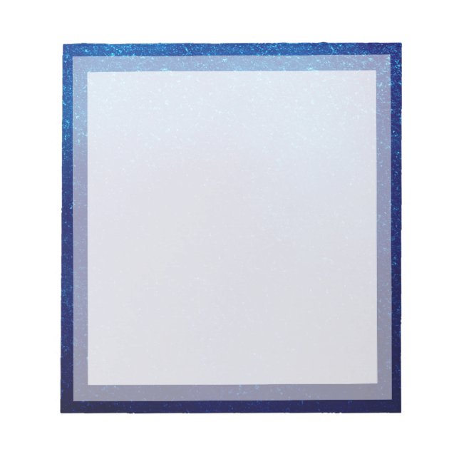 Classic Plain Blue Boarder Photo frame Notepad (Front)