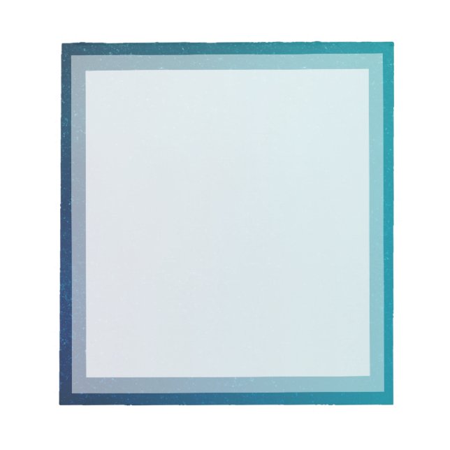 Classic Plain Teal Boarder Photo frame Notepad (Front)