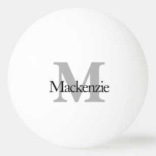 Classic Play Monogram Name Script Chic Initial Ping Pong Ball