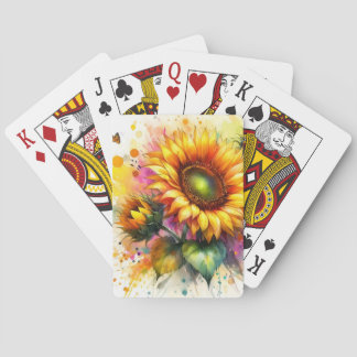 Classic Playing Card - Yellow Sunflower