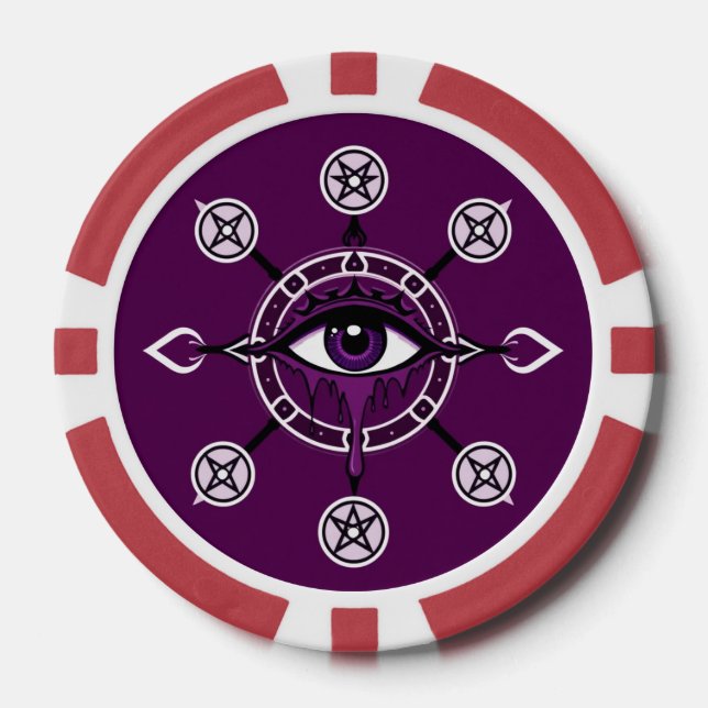 Classic Playing Cards horror Poker Chips (Front)