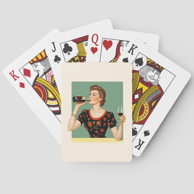 Classic Playing Cards - Humor Vintage Design (Back)