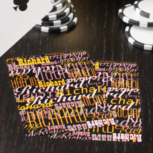 Classic Playing Cards patterned with name