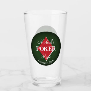 Classic Playing Cards Poker Room Glass - Diamond