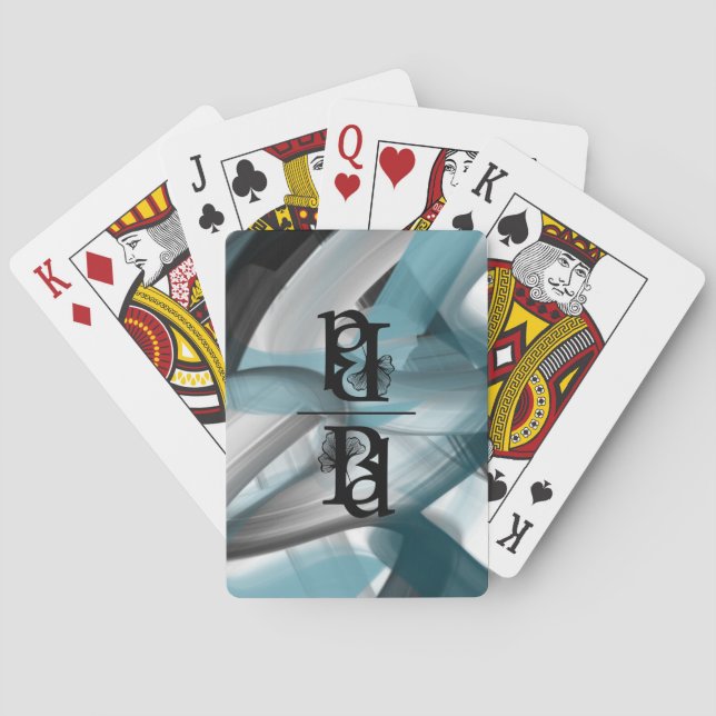 Classic Playing Cards Trend Abstract Blue Ocean (Back)