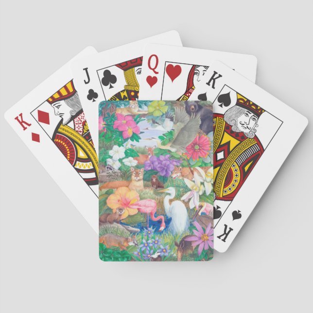 Classic Playing Cards with Tropical Design (Back)