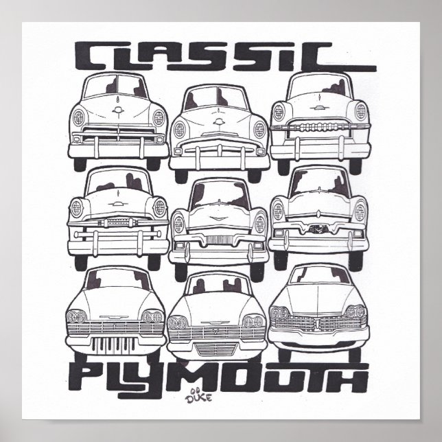 CLASSIC PLYMOUTH POSTER (Front)