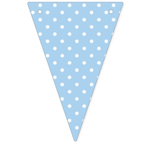 Classic Polka Dot White - Baby Blue Bunting
