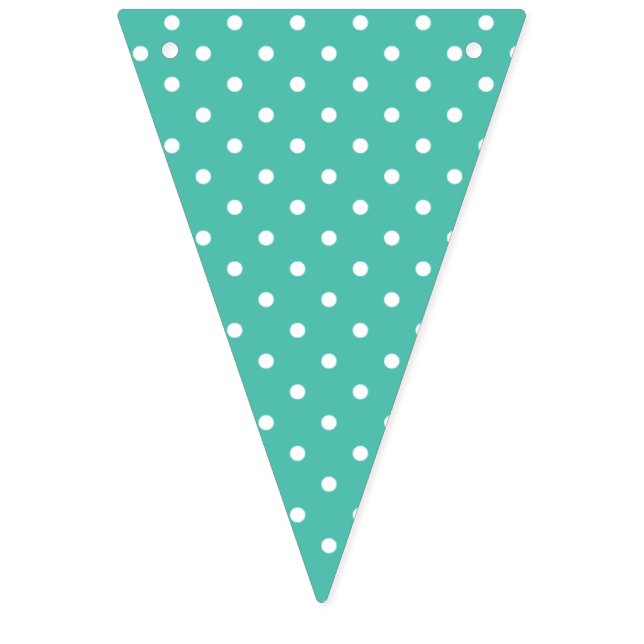 Classic Polka Dot White - Bluegrass Green Bunting (First Flag)