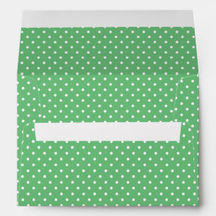 Classic Polka Dot White - Summer Green Envelope