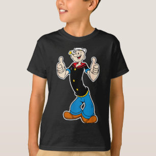 Classic Pop Eye Vintage Cartoon Thumbs Up T-shirt. T-Shirt