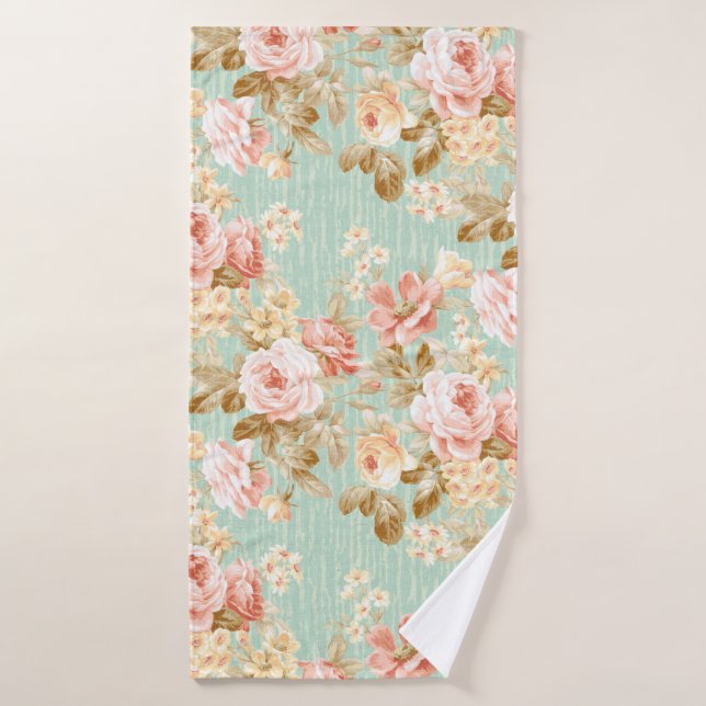 Classic Popular Flower Seamless pattern background Bath Towel (Bath Towel)