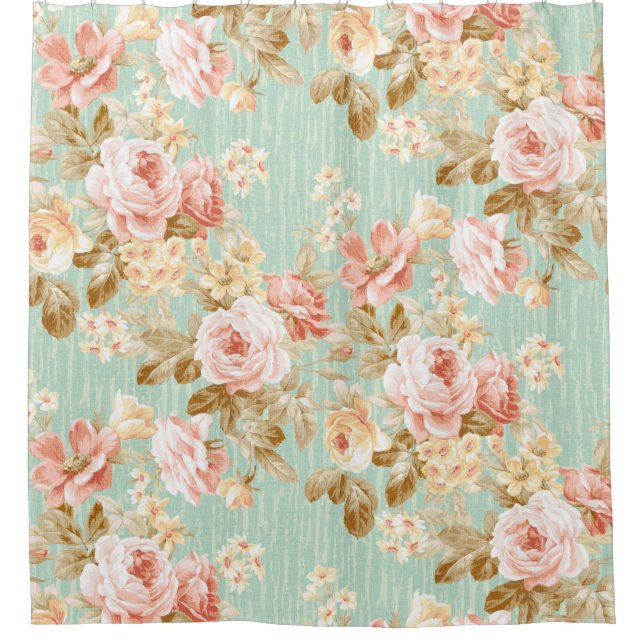 Classic Popular Flower Seamless pattern background Shower Curtain (Front)