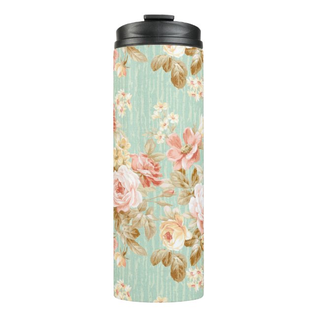Classic Popular Flower Seamless pattern background Thermal Tumbler (Front)