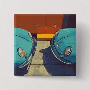 Classic Porsche 15 Cm Square Badge