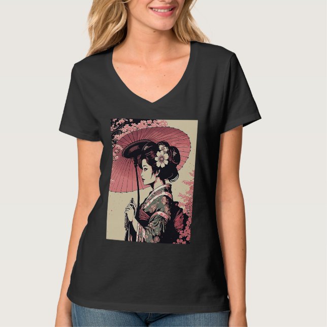 Classic Portrait Geisha T-Shirt (Front)