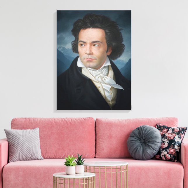 Classic Portrait of Beethoven Canvas Print (Insitu(LivingRoom))