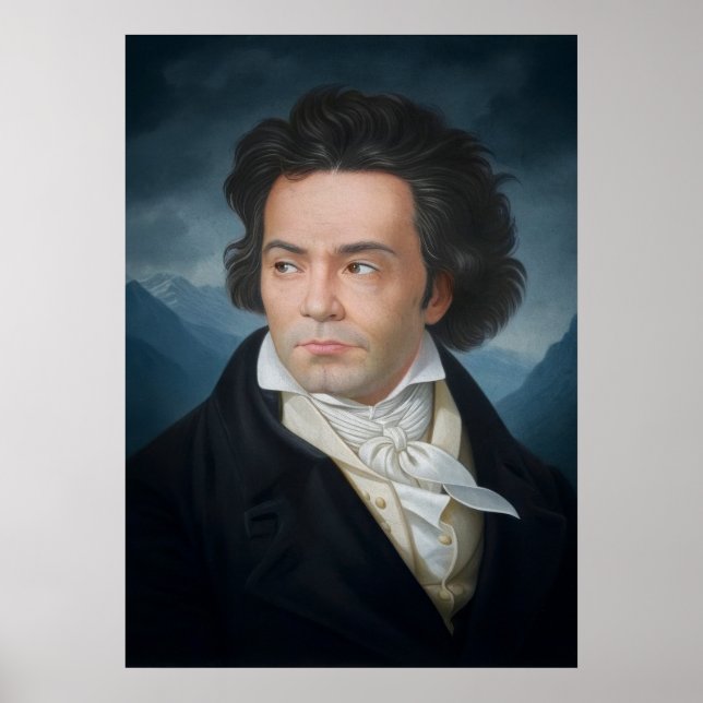 Classic Portrait of Beethoven Poster (Front)