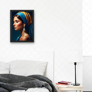 Classic Portrait of Elegant Lady Vintage Poster