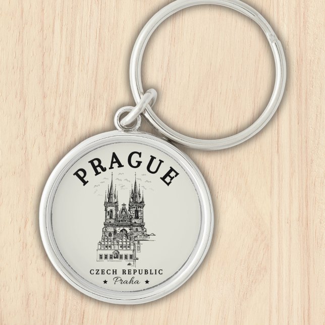 Classic Prague Czech Republic Landscape Key Ring (Creator Uploaded)