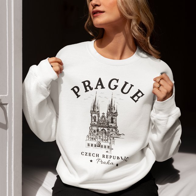Classic Prague Czech Republic Landscape Sweatshirt (Creator Uploaded)