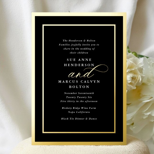 Classic Premium Black Formal Gold Frame Wedding (Creator Uploaded)