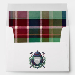 Classic Preppy Charm Baby Shower Monogram Envelope